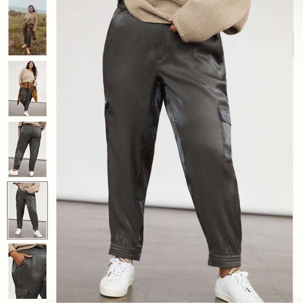 Anthropologie Shimmer Cargo Boho Peasant Hipster Joggers Pants